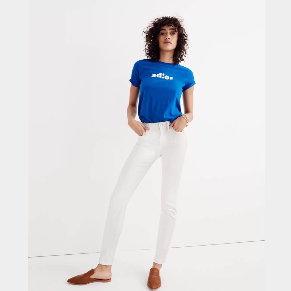 Madewell 9” High-Rise Skinny Jeans in Pure White High-Riser Skinny 31